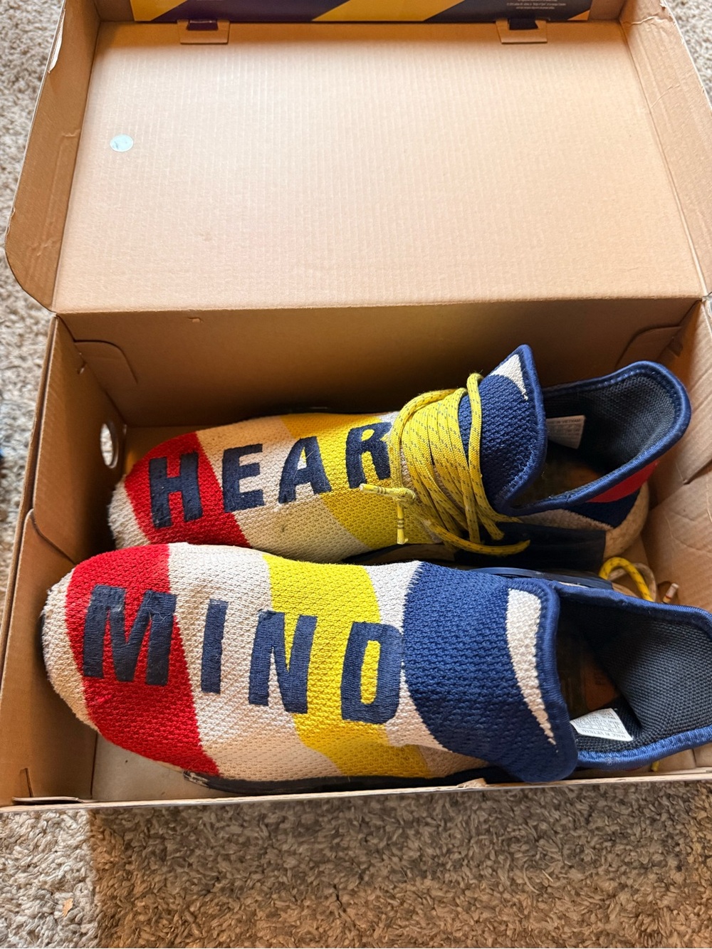 adidas Multicolor Knit Sneakers in Navy, Yellow, Red, White